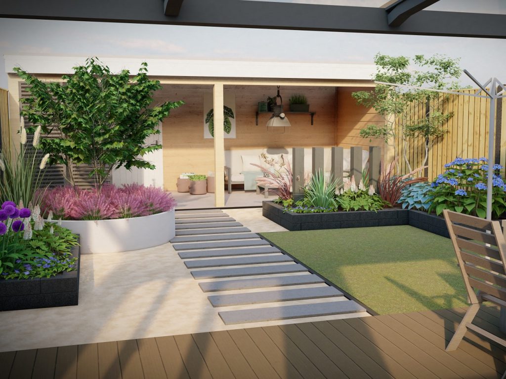 3d-ontwerp-moderne-strakke-tuin-overkapping-veranda-eindhoven