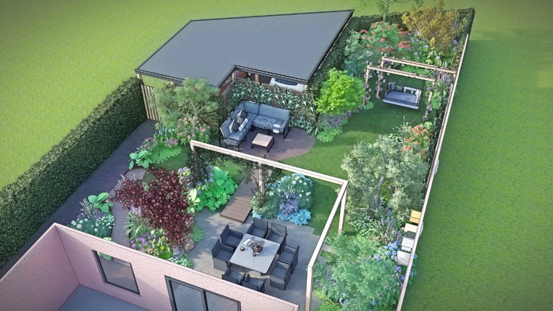 landelijke tuin ontwerp Eindhoven Van Rijn Tuinoplossingen