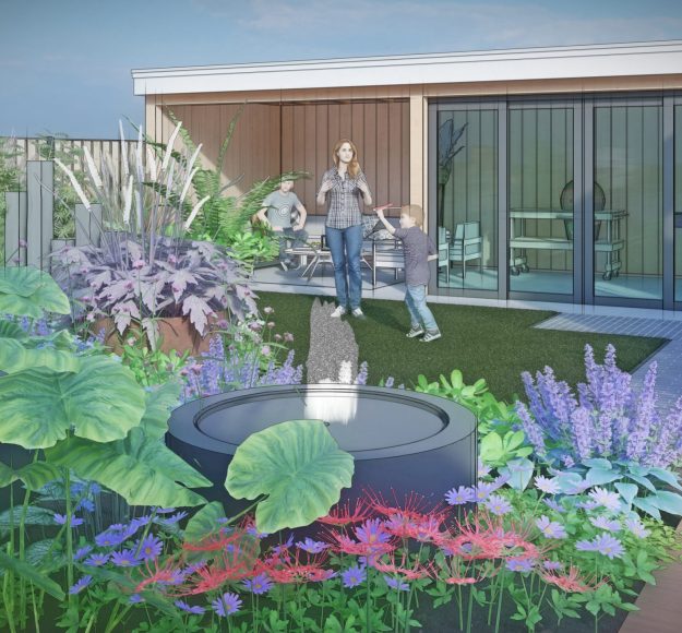 luxe 3D tuinontwerp en aanleg Galder